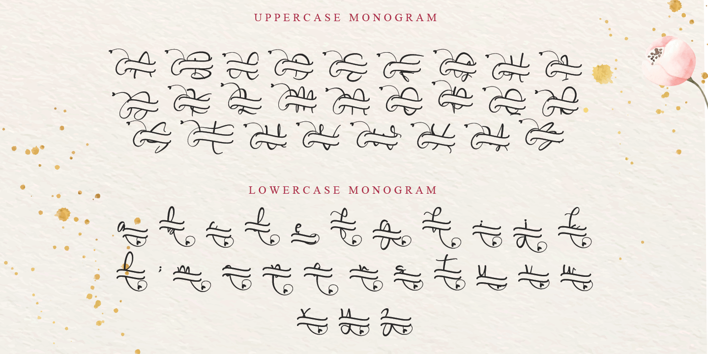 Millena Monogram Font preview
